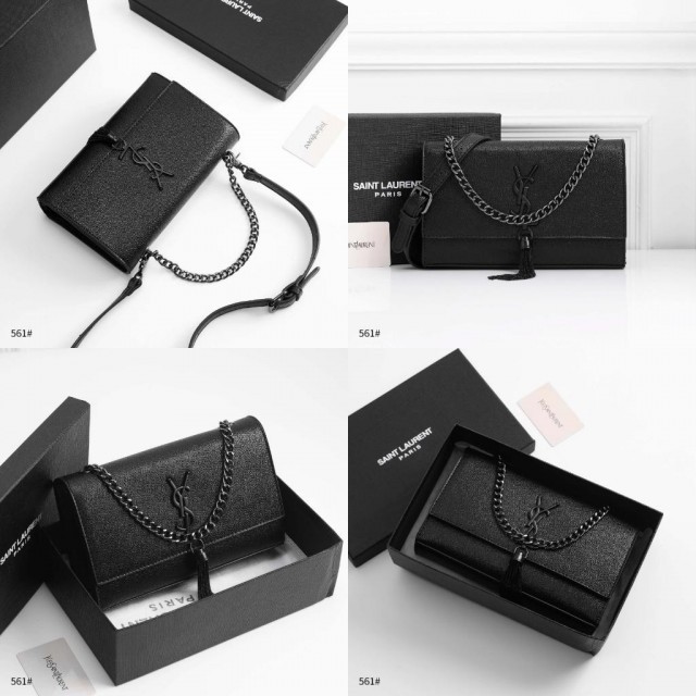 Tas  YVESSAINTLAURENT YSL KATE TASSEL CAVIAR SO BLACK WITH BOX 561