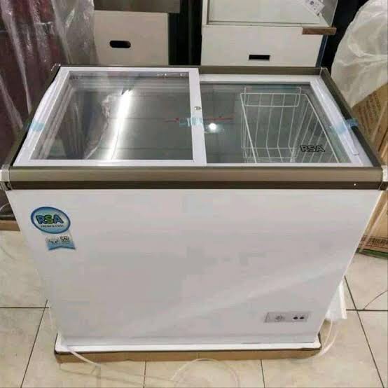 FREEZER SLIDING RSA XS 200 171 LITER CHEST FREEZER BOX CHESTFREEZER FREEZER KACA GARANSI RESMI