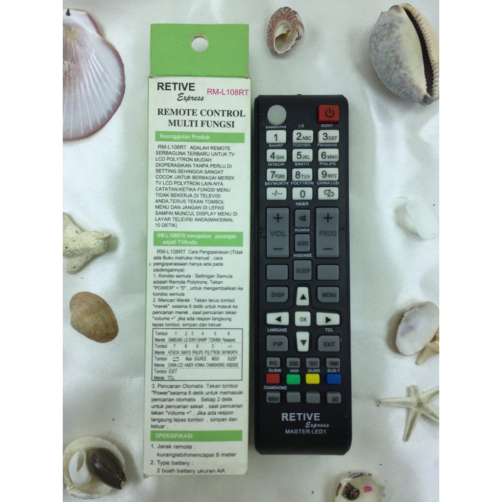 Remot / REMOTE TV POLYTRON MULTI LCD LED TIPE RM-L1088 / ECER DAN GROSIR