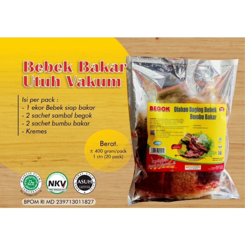 

Bebek Bakar Utuh Begok 400gr