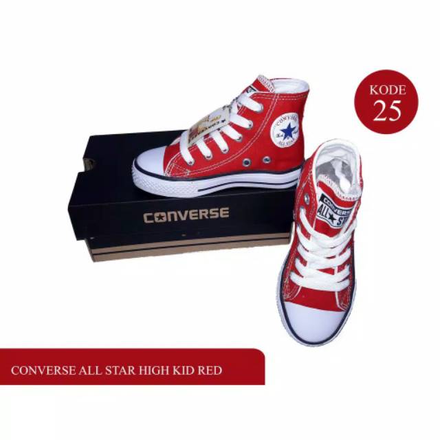 Sepatu Converse All Star High Kids Biru Eletrik Laki Laki Dan Perempuan 20-35