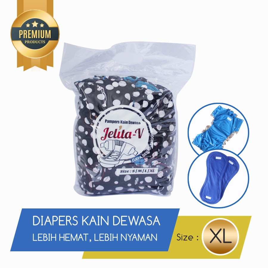 Pampers Kain Cuci Ulang Dewasa Lansia Jelita-V Size XL