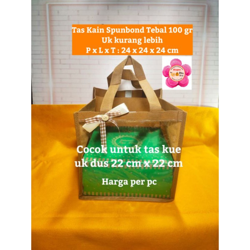 

Tas Kain Bingkisan Souvenir Gift Bag Kantong Mika Coklat 24