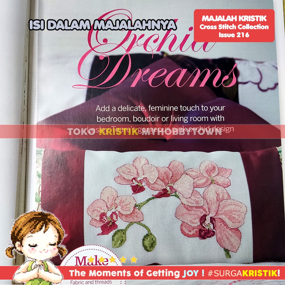 Buku Majalah Sulam Kristik Strimin Cross Stitch Collection Issue 216