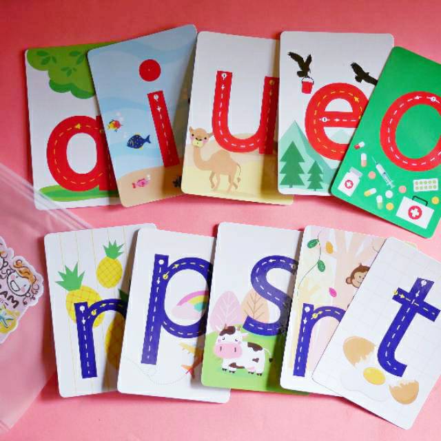 MAINAN EDUKASI FLASHCARD WIPE CLEAN KARTU MEMBACA FLASH CARD HURUF KECIL BAHASA INDONESIA BESAR