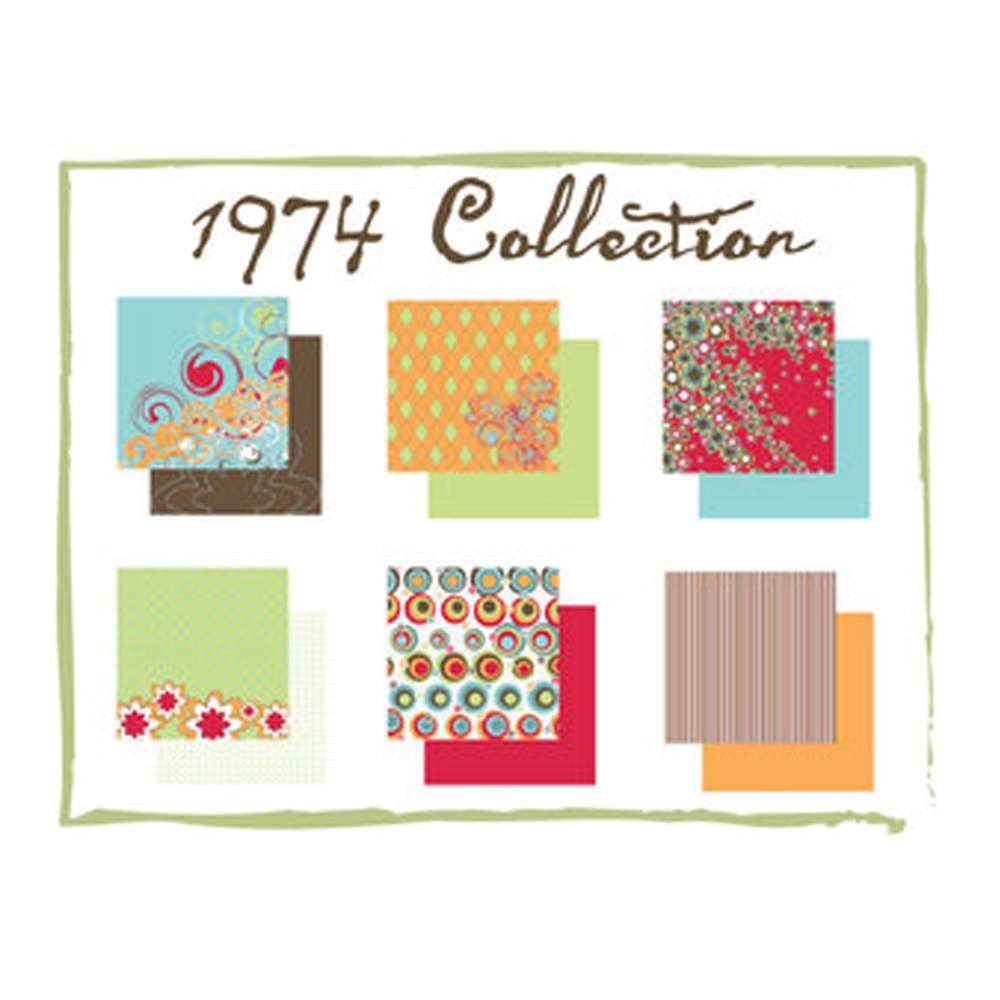 

12x12 Paket Kertas Scrapbooking "1974" (12 lembar)
