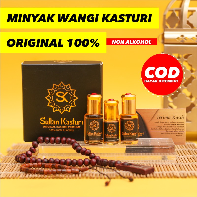 (BAYAR DITEMPAT) Yang Asli Ada Disini Minyak Kasturi Asli 100% - Parfum Sultan Kasturi