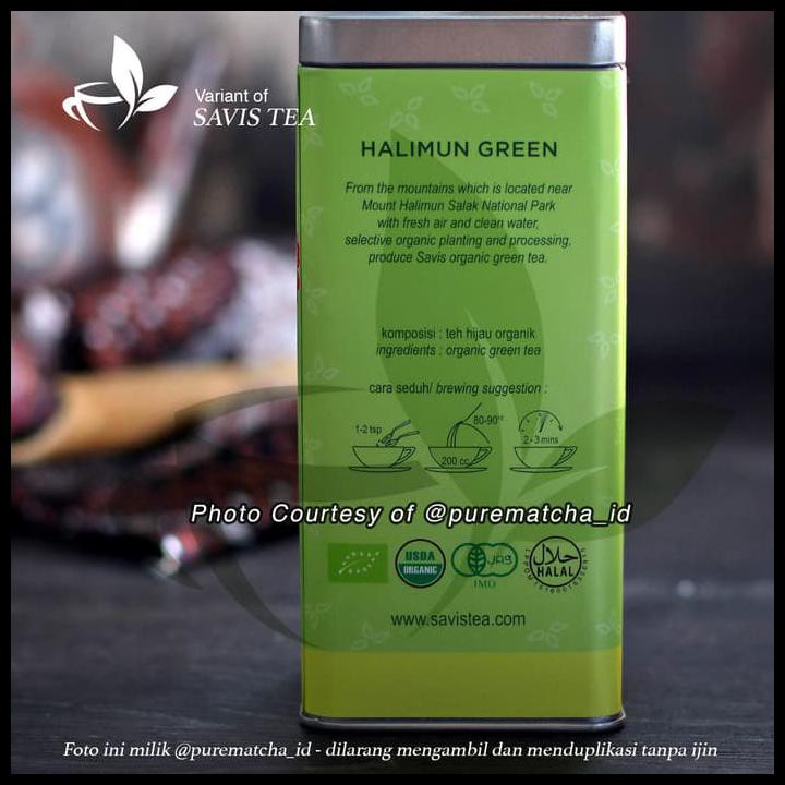 

Savis Tea - Premium Organic Halimun Green Tea Teh Hijau Kaleng 40Gr