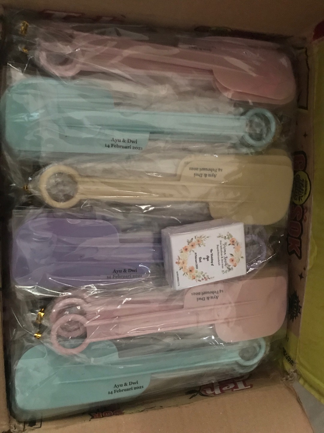 Sablon 100pcs Souvenir Pernikahan Solet Sodet Lemet Kemasan Plastik Paling Murah