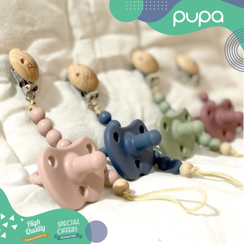 Empeng Bayi / Dot Bayi Silikon + Teether Gelang Silicone Pacifier Baby PUPA