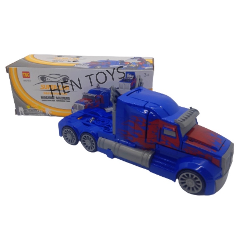 Mainan Robot Mobil Transformer 2 in 1  Robot Transform Yang Bisa Berubah Jadi Mobil Robot Optimusi M