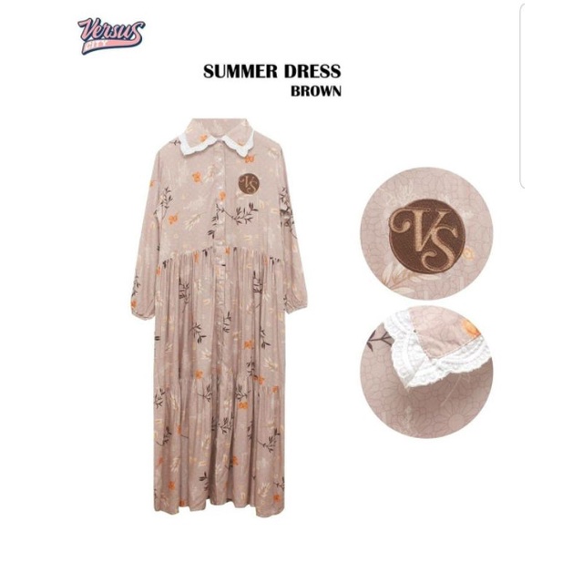 ORIGINAL VERSUS CITY SUMMER DRESS BROWN