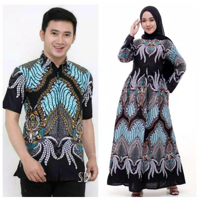 Batik Couple_Maora Sania Ruffle Batik Couple Ori Ndoro Jowi DNT Garansi Termurah RP 100.000-Couple Madu ijo