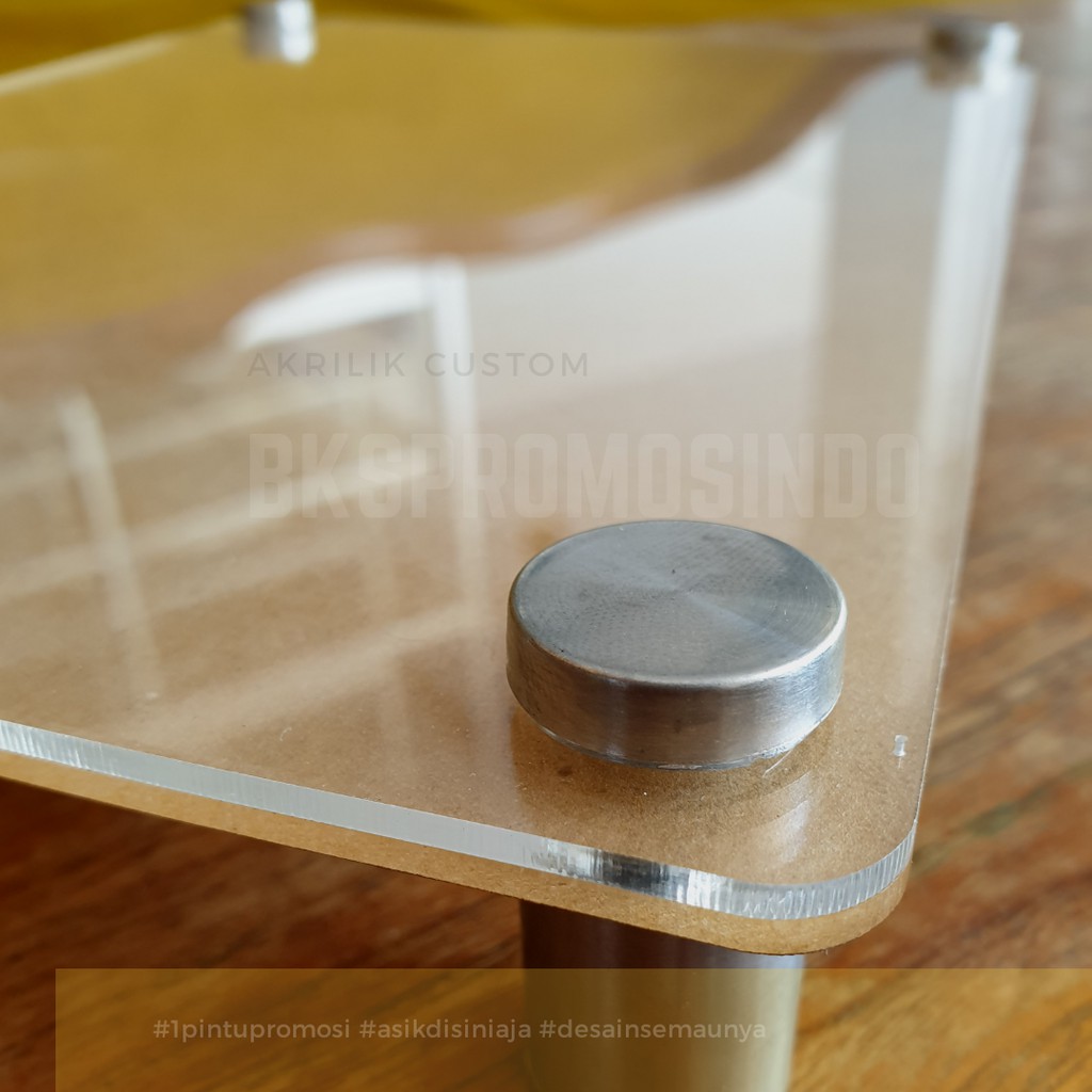 Akrilik Wall Sign a4+1cm + baut iklan Langsung pasang.