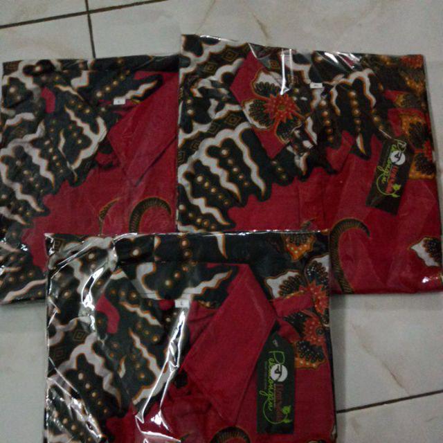 Kemeja Batik Pria Lengan Panjang Size M L Xl Xxl Bswart Batik Hrb026 Kenongo Hem Panjang Padi