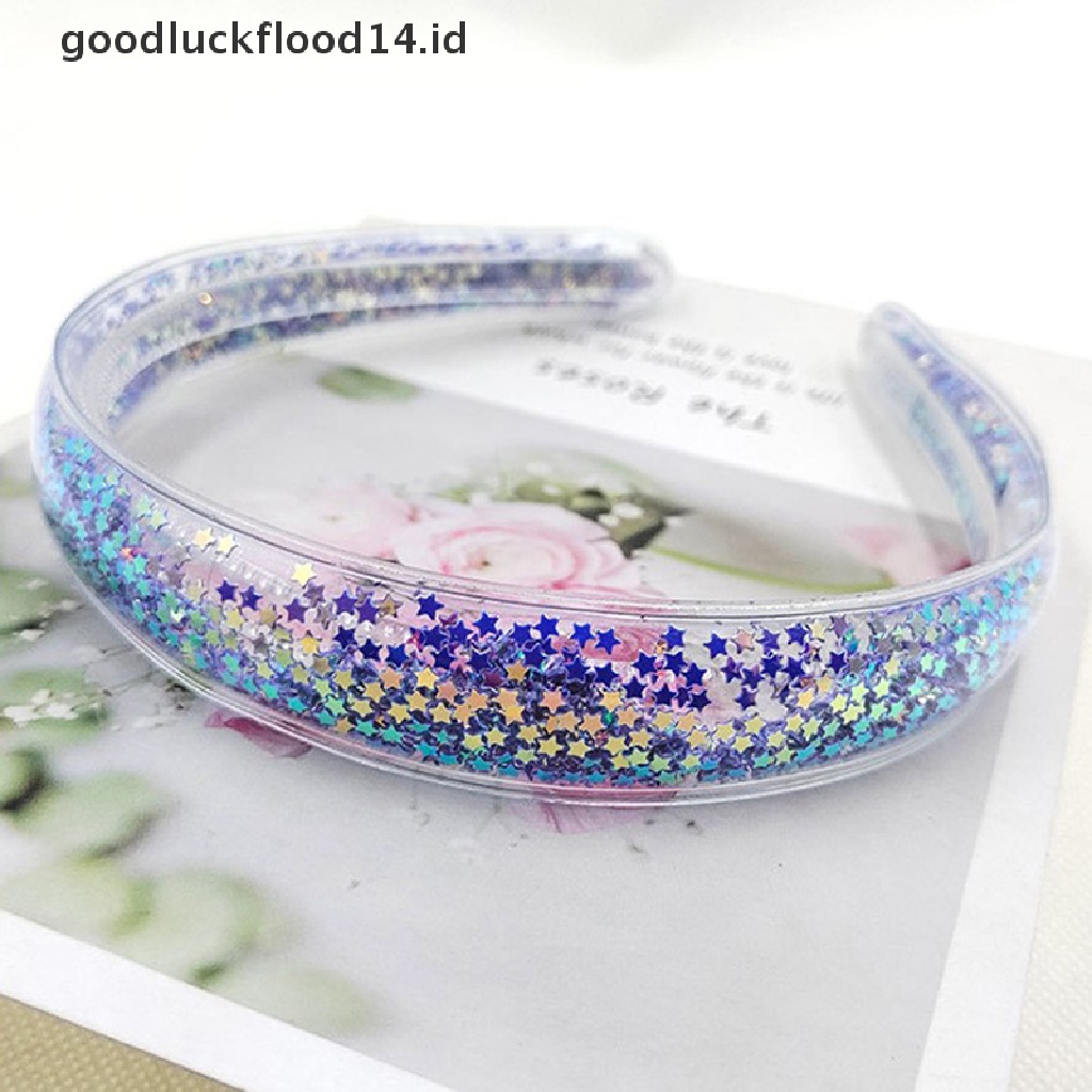 [OOID] bling sequin Quicksand headband children's lovely glitter bowknot hair hoop baby ID