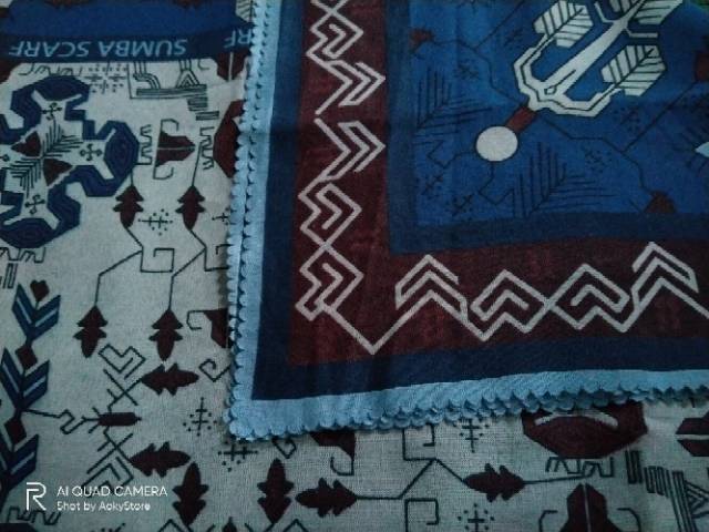 Hijab Segiempat Motif Sumba Scarf Lasercut