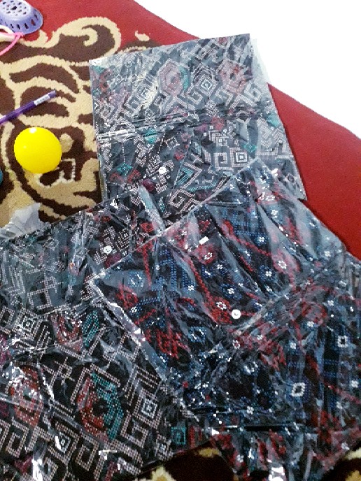 Ameliashop16 Kemeja Batik Songket Snow M L Xl Xxl Xxxl Premium