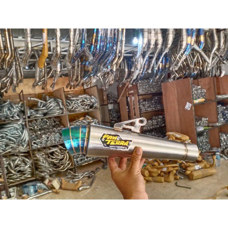 slincer knalpot FANTERA JIKSAUW NGKLER NGKLER moncong blue Diameter 50mm READY