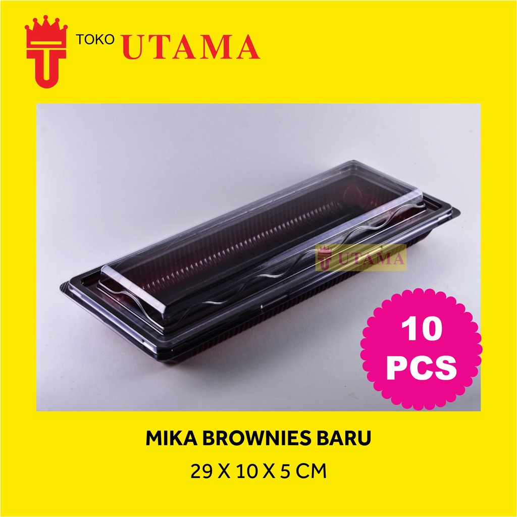 (10 PCS) Mika Brownies BARU Persegi Panjang Coklat