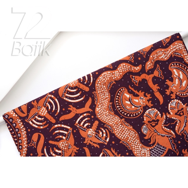 KAIN BATIK PREMIUM Bahan Katun Warna Ungu Violet Orange Oren Oranye 727289 Cap 72 Jarik Jarit Samping Kebat Panjang Batik Katun Modern Premium Bahan Seragam Batik Pernikahan Kantor Keluarga Murah Kamen Jadi Batik Bali Lembaran