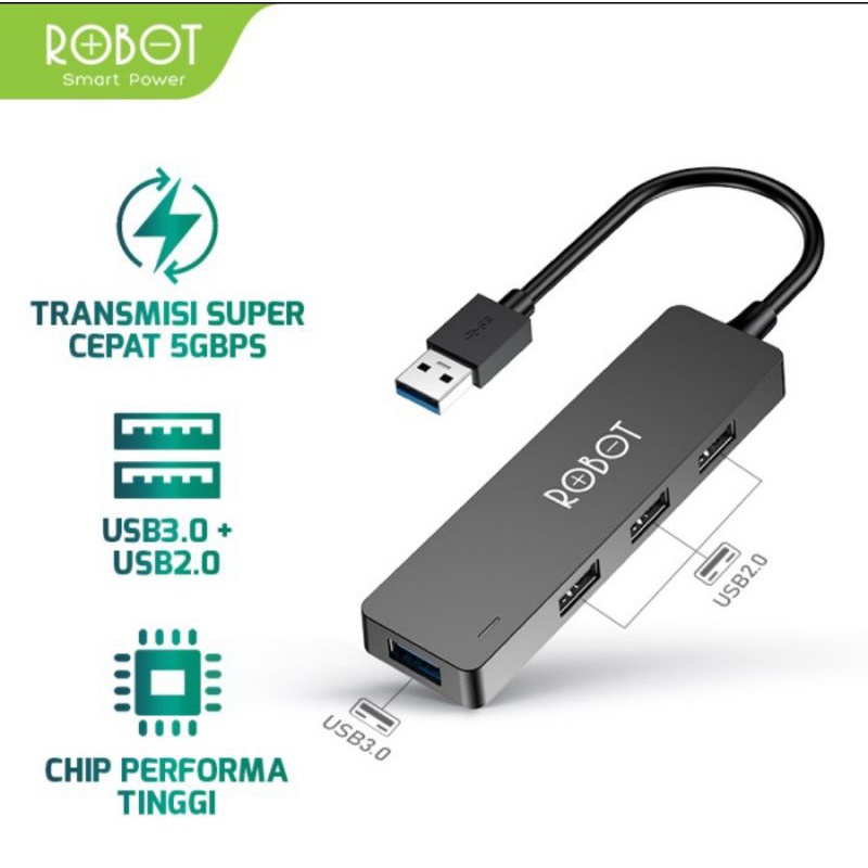 Robot H160 Usb Hub 3.0 / 2.0 Fast Transfer - Usb Hub Robot H160 3 Port