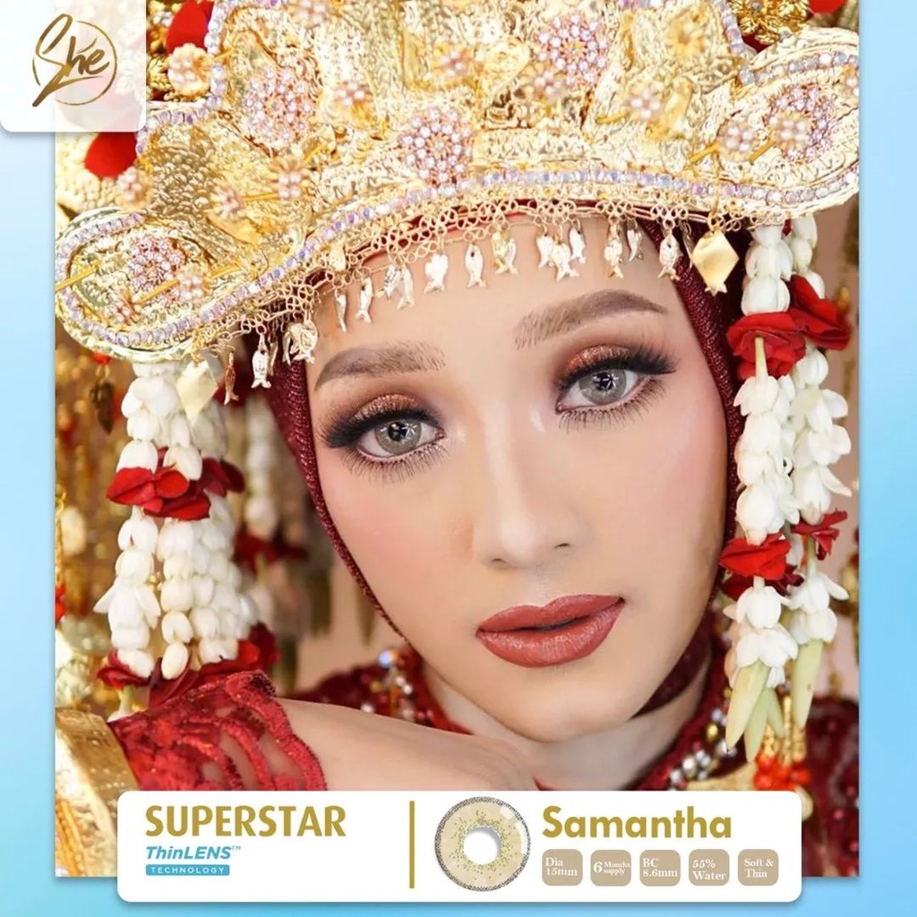 Superstar Samantha softlens warna  bulanan