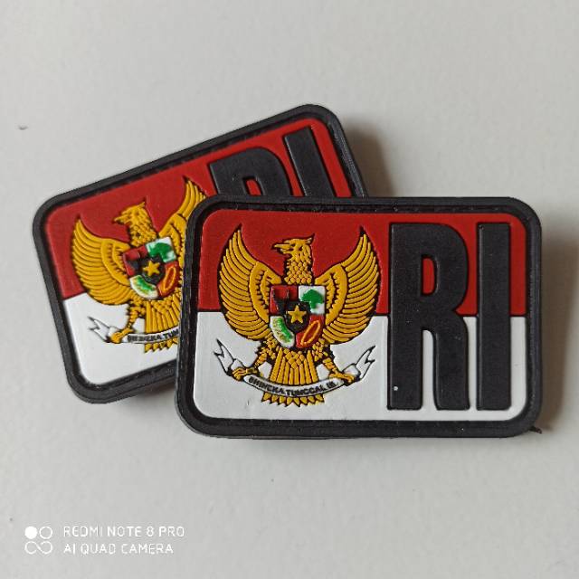 PATCH RUBBER BENDERA INDONESIA/MERAH PUTIH/GARUDA RI/TEMPELAN KARET EMBLEM LOGO VELCRO