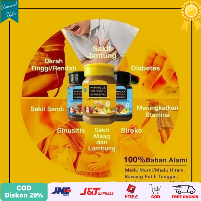 

◾COD◾ 1 BOTOL MIRACLE HERBAL BY POWER MIX MADU PUTIH