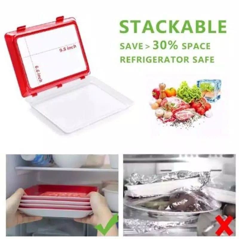 RAK KULKAS VACUUM SEALER MAKANAN PRESERVATION TRAY FOOD ORGANIZER VAKUM MAKANAN