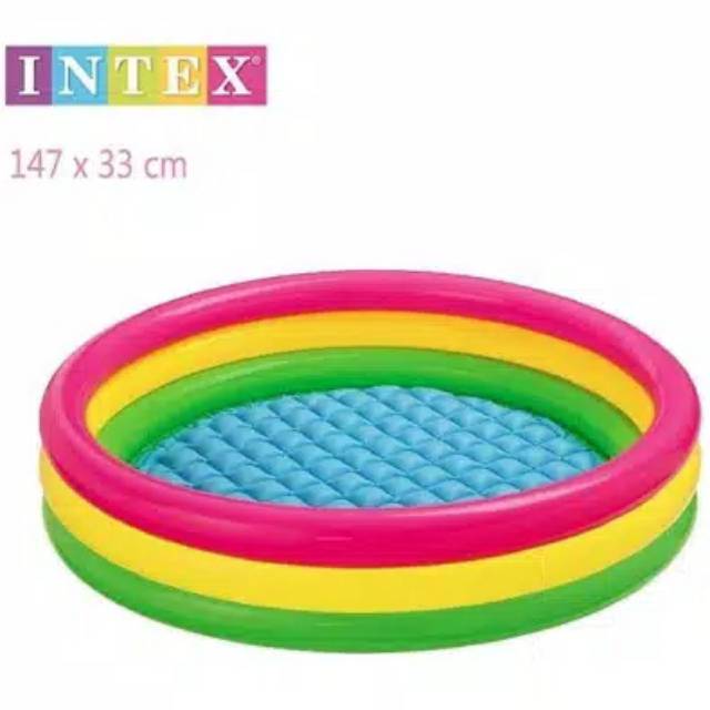 Kolam Renang anak intex 147x33 cm - kolam renang anak Intex pelangi