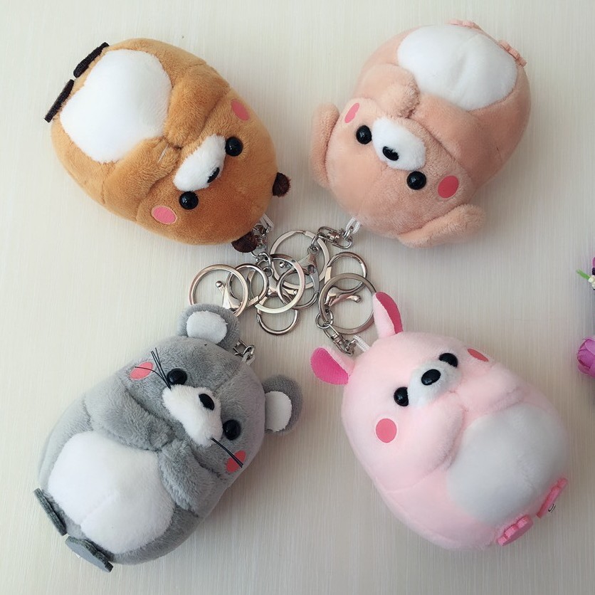 Squirrel Gantungan Kunci Boneka Hamster Kecil 10cm