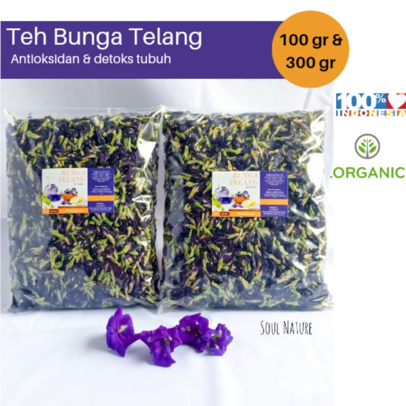 

Bunga Telang Kering 100 & 300 gram | Teh Bunga Telang Premium | Bunga Telang Tumpuk Organik |