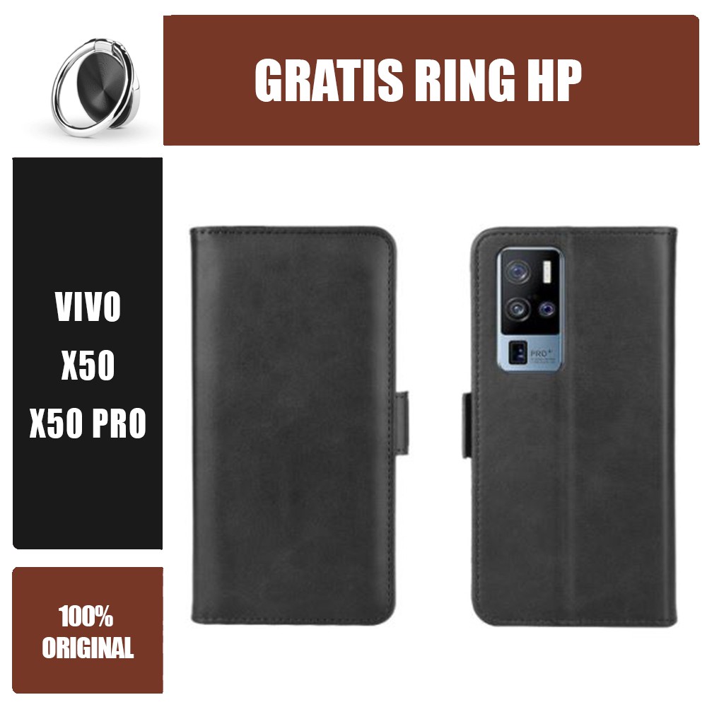 Dompet Kulit VIVO X50 X50 PRO Flip Cover Wallet Leather Case