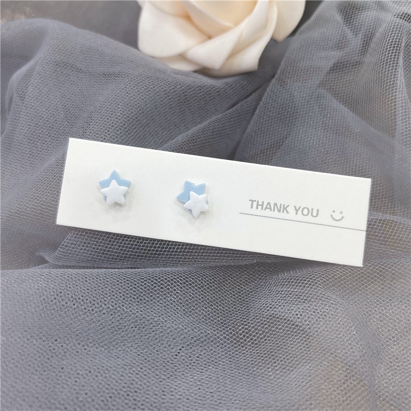 S925 Silver Needle Ceramic Earring Combination Exquisite Small Cute Simple Girl Student Earrings Wholesale 2021-10