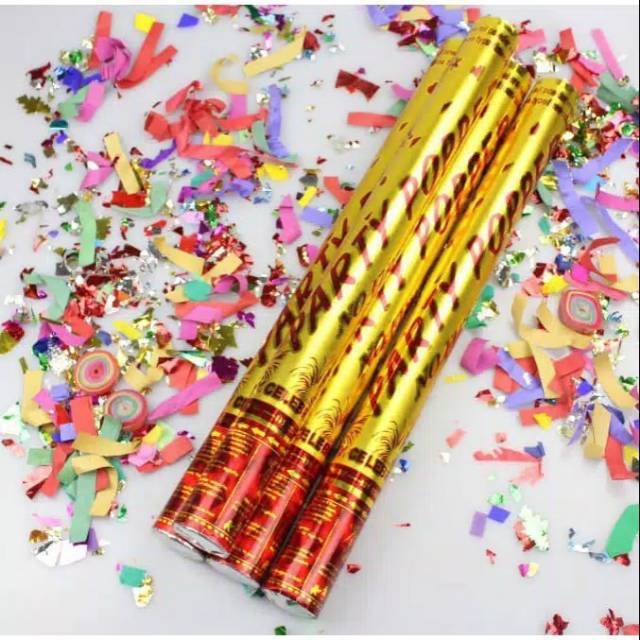 Confetty party popper 100 cm. 1 koli isi 25pcs