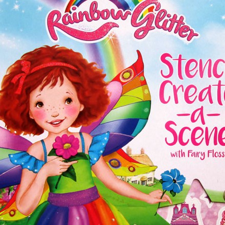 

(DOOD-STENC-RAINB-FAIRY) RAINBOW GLITTER STENCIL - 50 PAGES
