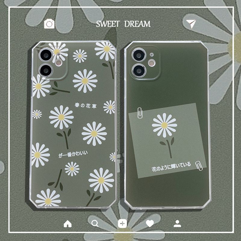 Fashion！Little Daisy Soft Case OPPO A31 A53 A33 2020 A3S F9 Pro F11 A52 A92 A54 A93 A74 A15 A15S Nice Casing VIVO Y11 Y12 Y12i Y15 Y17 Y20 Y12S Y50 Y30 S1 V20 SE V21 Y19