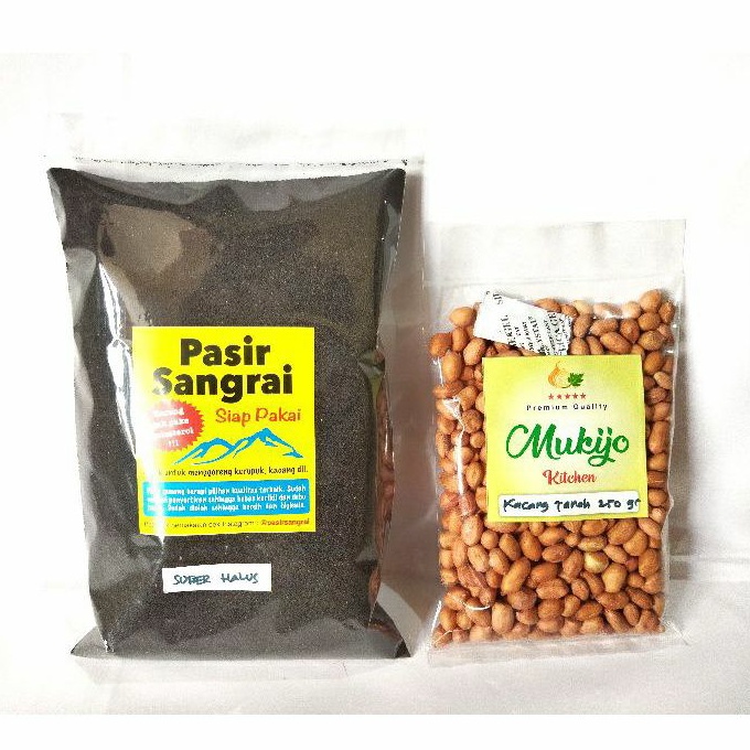 Paket Hemat Kacang Tanah 250gr + Pasir Sangrai® Siap Pakai 1Kg