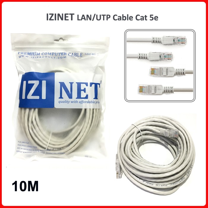 Kabel LAN UTP 10M IZINET cat 5e