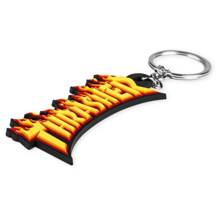 Thrasherr Flame Keychain