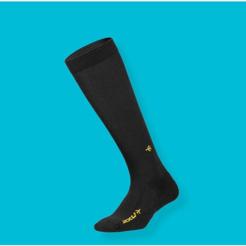2XU Flight Compression Sock Black/Black
