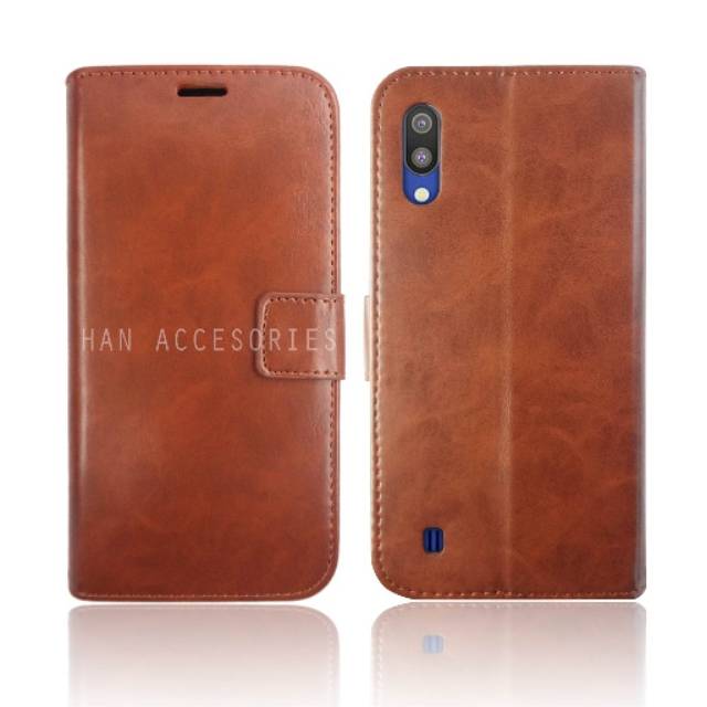 Samsung Galaxy M10/M20/A20/A30/A50/A70 Original Fashion Selular Flip Leather Case - Flip Cover/Flip