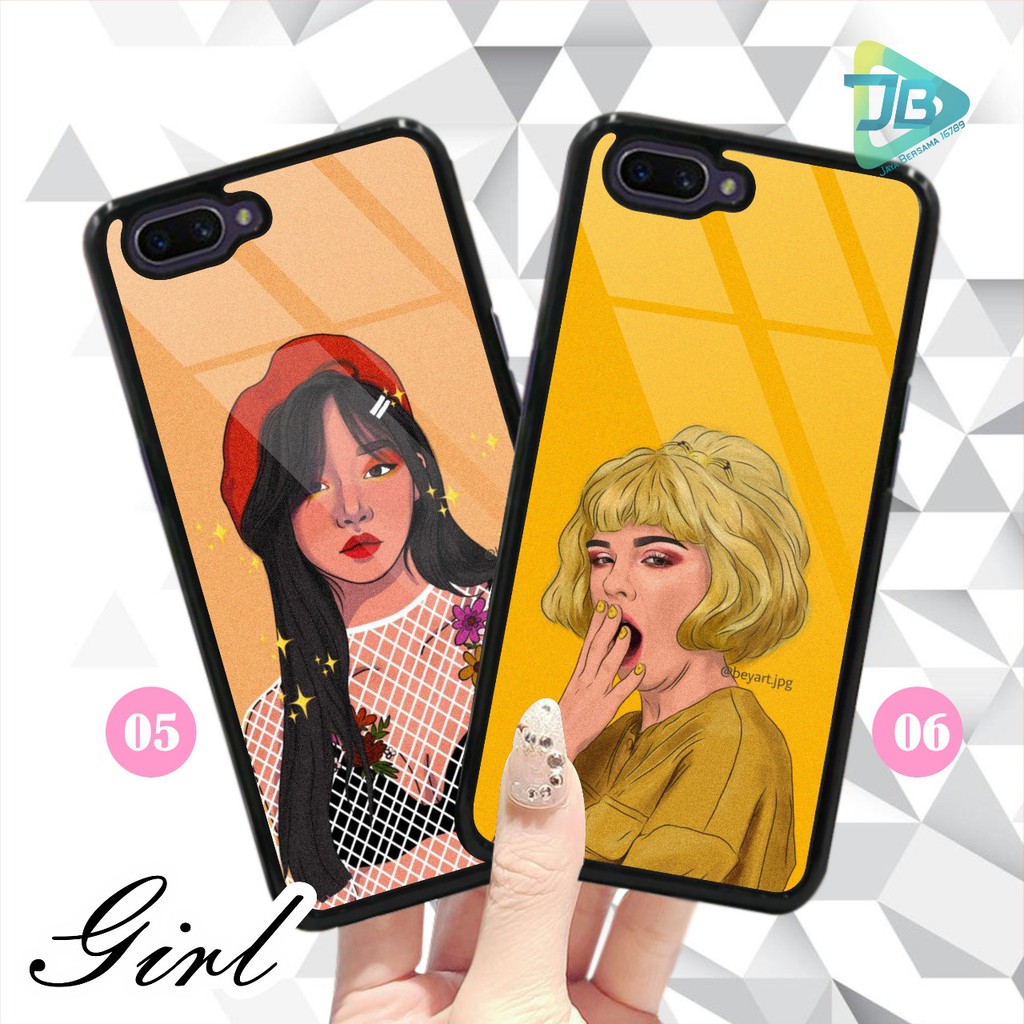 HARDCASE 2D GLOSSY GIRL OPPO VIVO XIAOMI SAMSUNG REALME IPHONE ALL TYPE JB4662