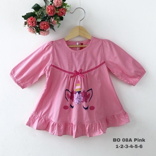 BO 08 A blus anak  katun baju  atasan  anak  katun baju  