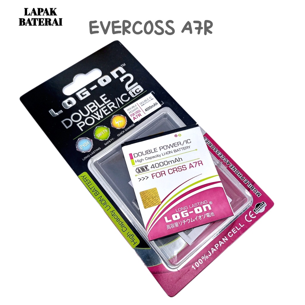 LOG - ON Evercoss A7R Baterai Double IC Protection Battery Batre