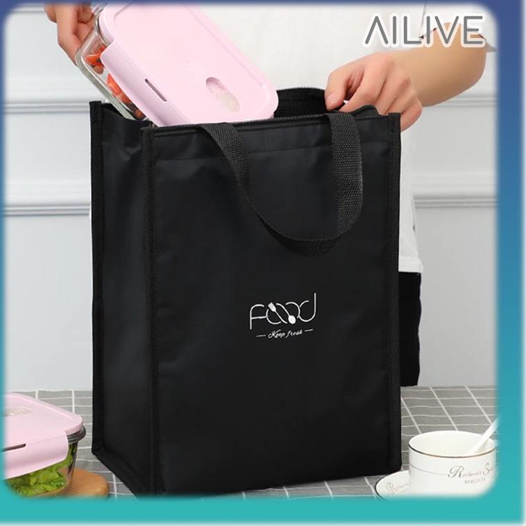 Lunch Bag Tas Bekal Cooler Bag Box Tas Bekal Kerja Lunch box Sekolah Makanan Alumunium Kotak Makan A