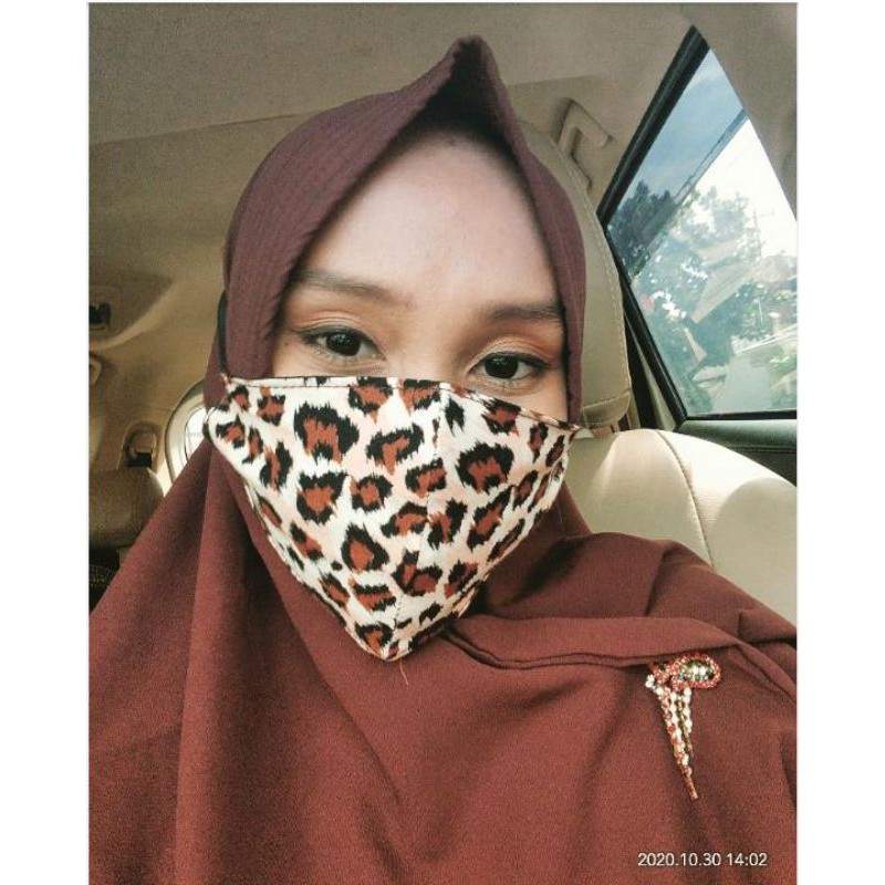 Grosir Masker kain leopard / masker kain macan