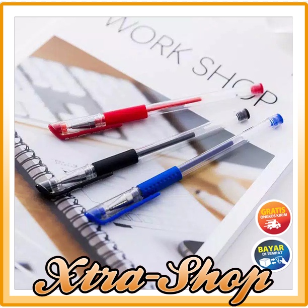 

Pulpen Gel Ink/Pen Bullet Tip 0.5mm / Pena Perlengkapan Alat Tulis / Bolpen Sekolah