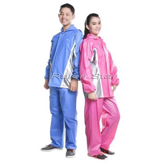 Nphstore Jas Hujan Dewasa Couple Ralen Star Jaket Celana/Stelan Neymar